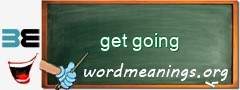 WordMeaning blackboard for get going